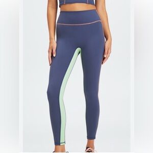 NWT XL Fabletics Motion365 High-Waisted 7/8 Leggings Purple Pastel Pink Green